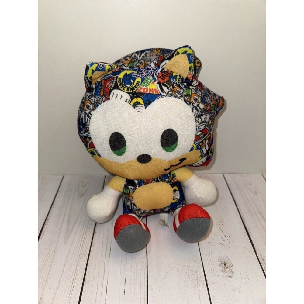 Sega 60th Anniversary “Sonic The Hedgehog” Sticker Toy Factory 10” Plush VGUC